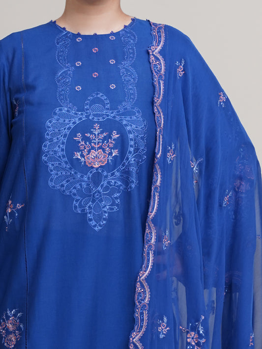 3 Piece - Embroidered Suit - C6279