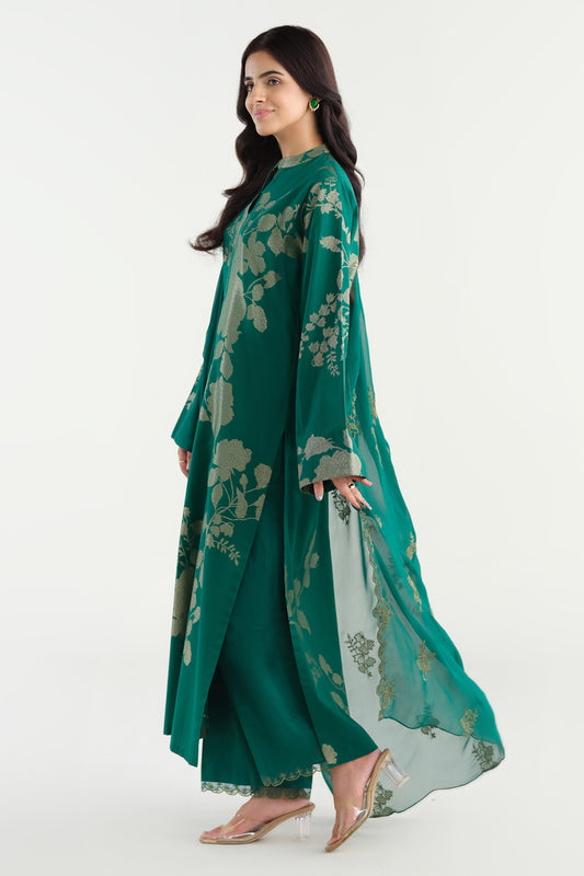 3 Piece -  Embroidered Suit - C6284