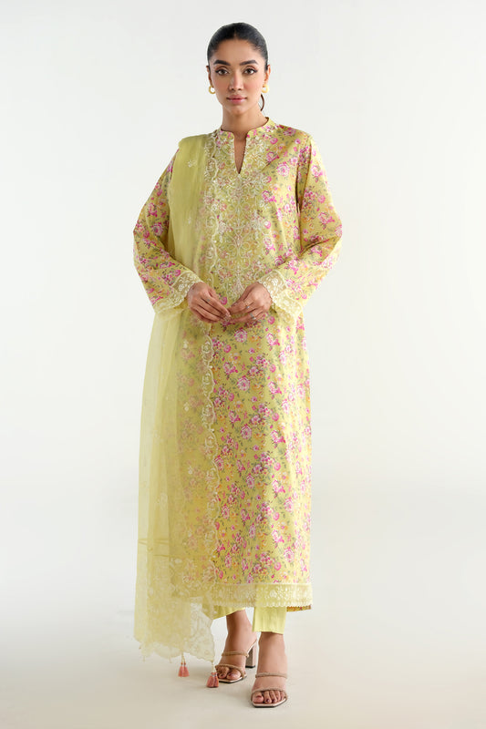 3 Piece - Embroidered Suit - C6290