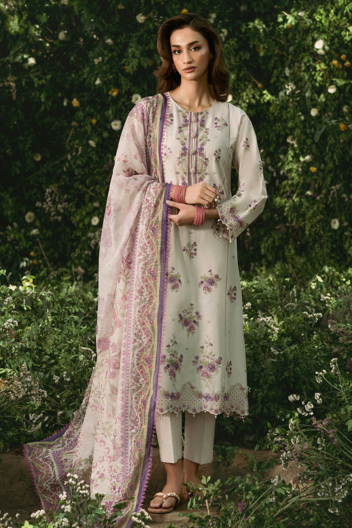 3 Piece - Embriodered Suit - C6294