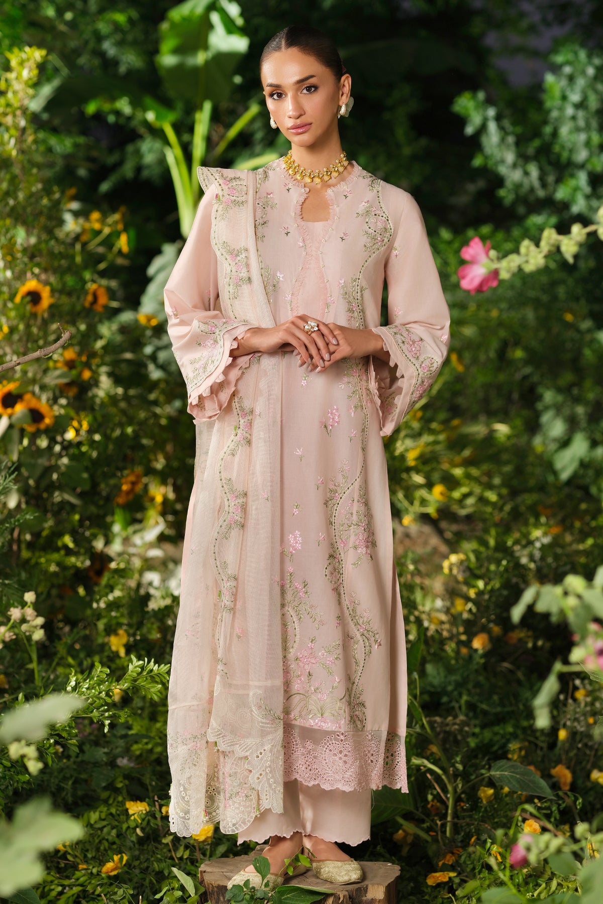 3 Piece - Embriodered Suit - C6302