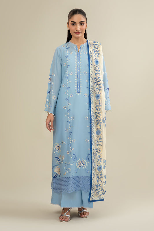 3 Piece - Embroidered Suit - C6305