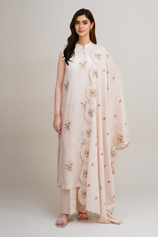 3 Piece - Embroidered Suit - C6312