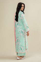 3 Piece - Printed & Embroidered Suit - C6315
