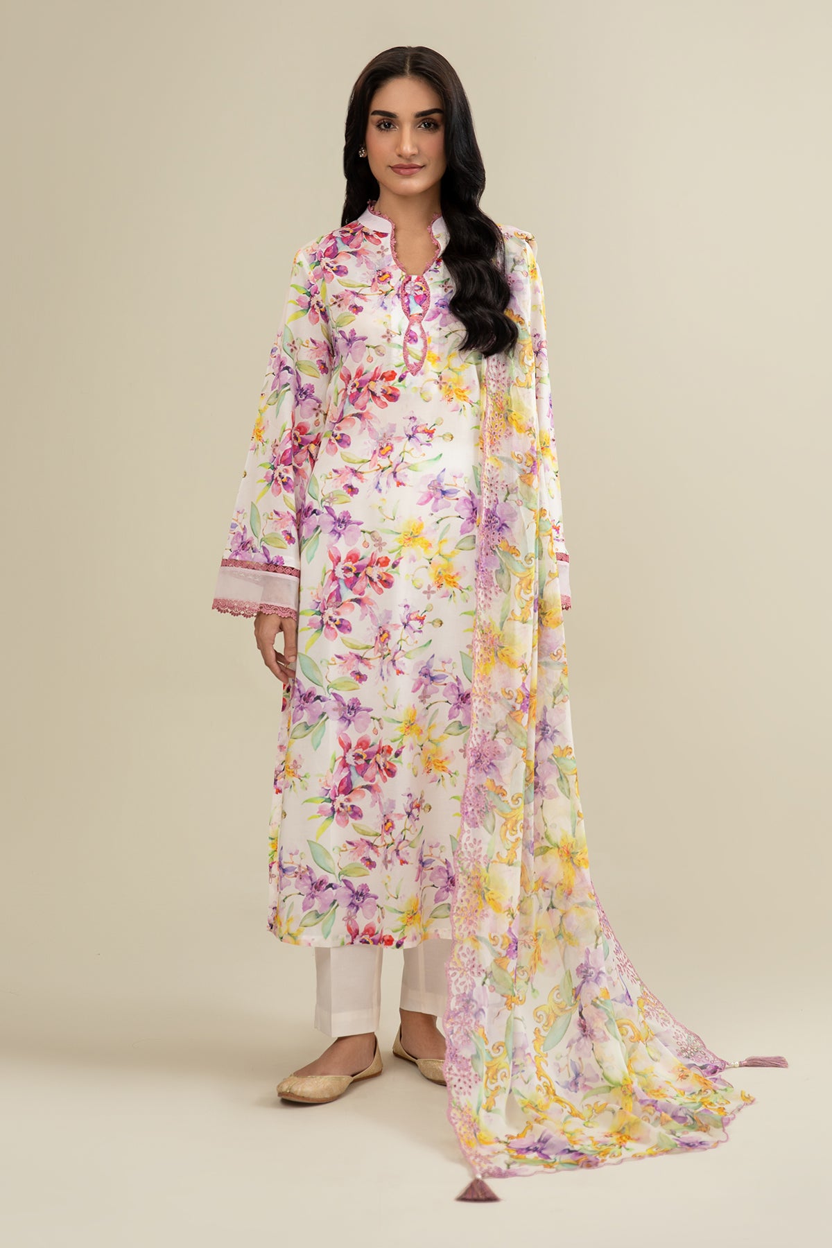 3 Piece - Embroidered Suit - C6321