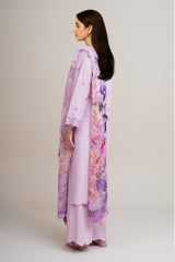 3 Piece - Printed & Embroidered Suit - C6322