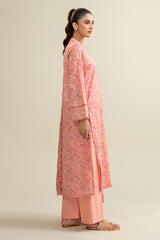 3 Piece - Printed & Embroidered Suit - C6327