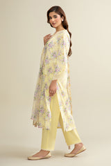 3 Piece - Printed & Embroidered Suit - C6331
