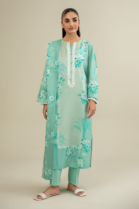 3 Piece - Printed Suit - C6335