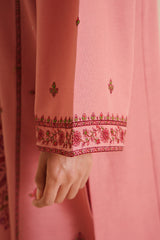 3 Piece - Printed & Embroidered Suit - C6352