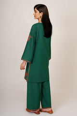 2 Piece - Embroidered Suit - C6355