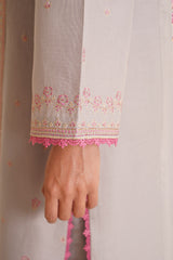 3 Piece - Printed & Embroidered Suit - C6361
