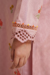 3 Piece - Printed & Embroidered Suit - C6364
