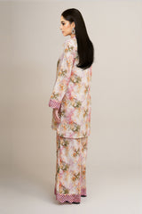 2 Piece - Printed & Embroidered Suit - C6369
