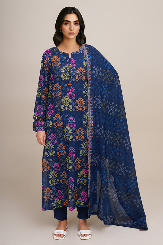 3 Piece - Printed Suit - C6374