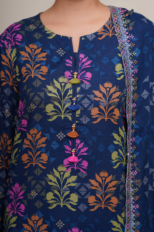 3 Piece - Printed Suit - C6374