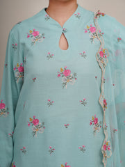 3 Piece - Embroidered Suit - C6385
