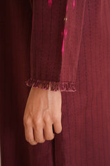 3 Piece - Printed & Embroidered Suit - C6389