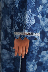 3 Piece - Printed & Embroidered Suit - C6401