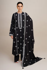 3 Piece - Embroidered Suit - C6406