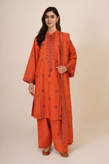 3 Piece - Embroidered Suit - C6407