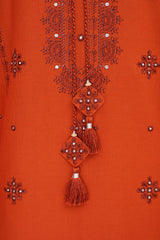 3 Piece - Embroidered Suit - C6407