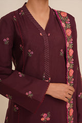 3 Piece - Embroidered Suit - C6408