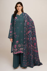 3 Piece - Printed Suit - C6421