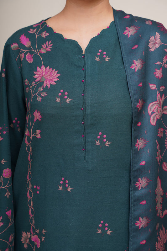 3 Piece - Printed Suit - C6421
