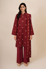 3 Piece - Printed Suit - C6423