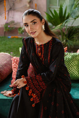 3 Piece - Printed & Embellished Suit - C6435