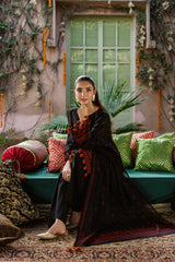 3 Piece - Printed & Embellished Suit - C6435