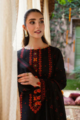 3 Piece - Printed & Embellished Suit - C6435