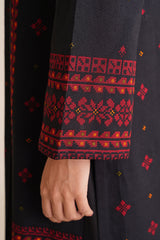 3 Piece - Printed & Embellished Suit - C6435