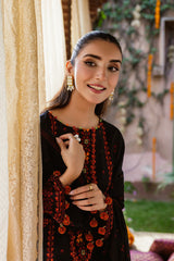 3 Piece - Printed & Embellished Suit - C6435