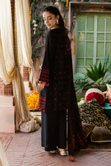 3 Piece - Printed & Embellished Suit - C6435