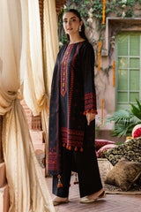3 Piece - Printed & Embellished Suit - C6435