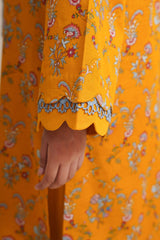 3 Piece - Printed & Embroidered Suit - C6441