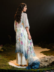4 Piece - Printed & Embroidered Suit - MCP1728