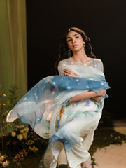 4 Piece - Printed & Embroidered Suit - MCP1728