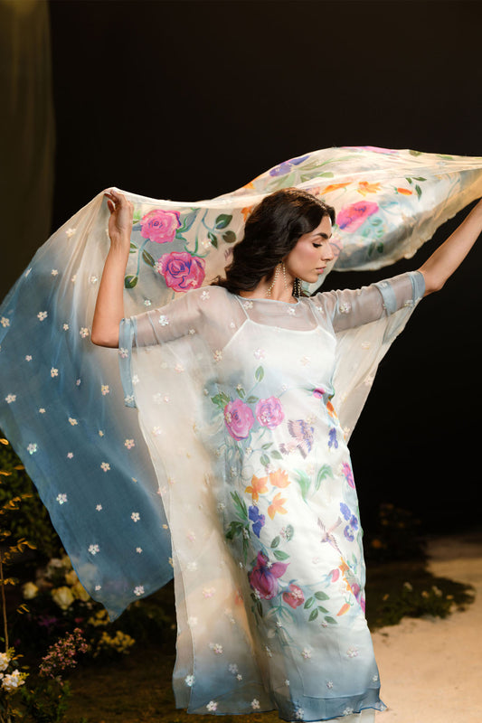 4 Piece - Printed & Embroidered Suit - MCP1728
