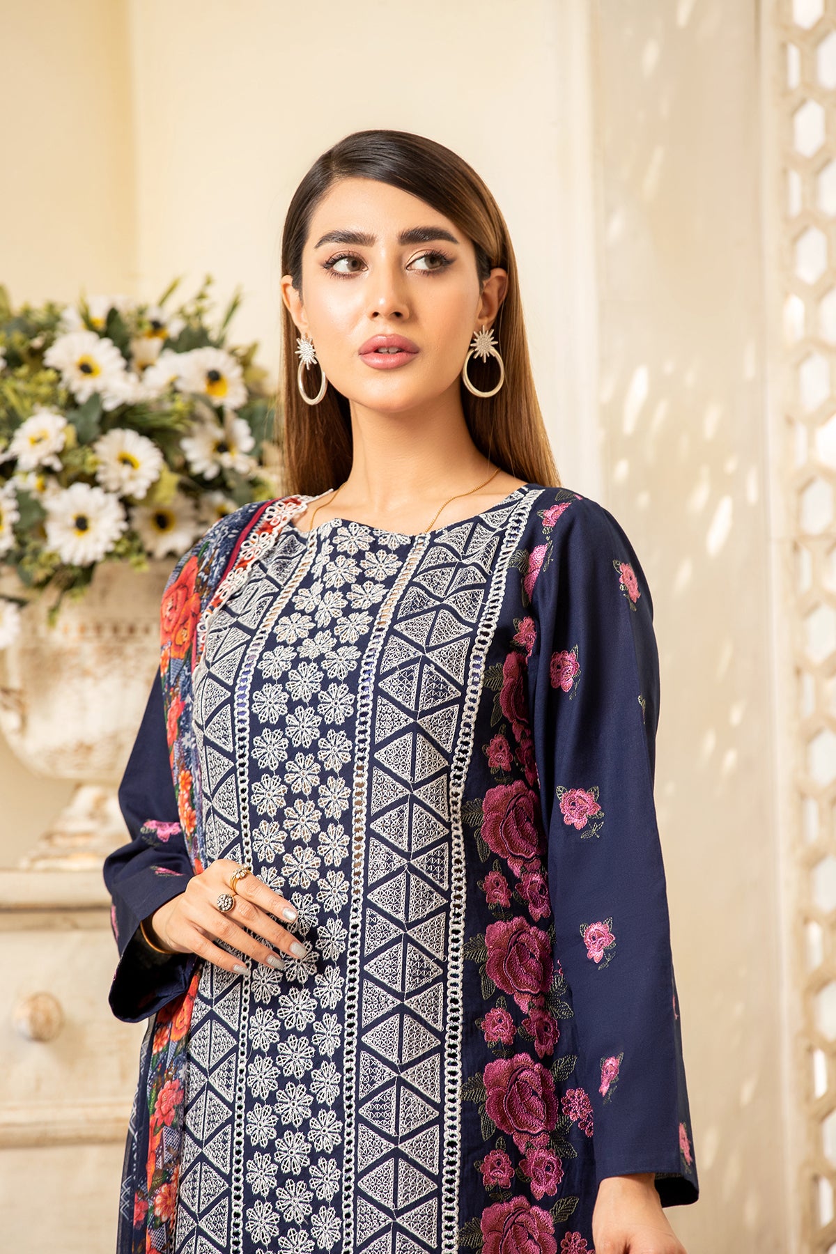3 Piece Cotton Lawn Suit Kayseria Pakistan