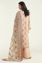 3 Piece - Embroidered & Embellished Suit - E1428-1