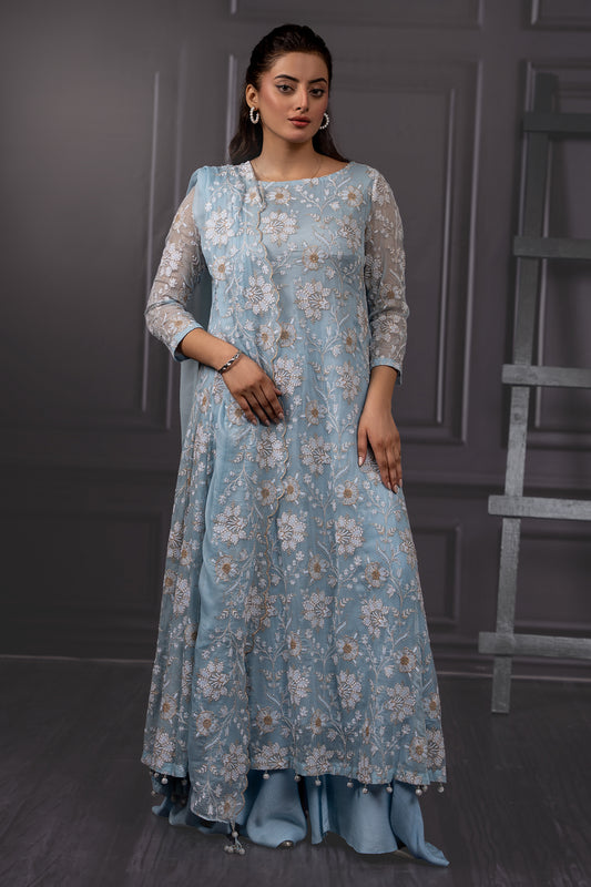 3 Piece - Embroidered Suit - E1494