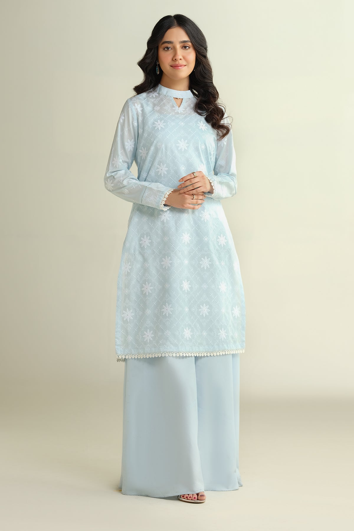 2 Piece - Embroidered Suit - E1603