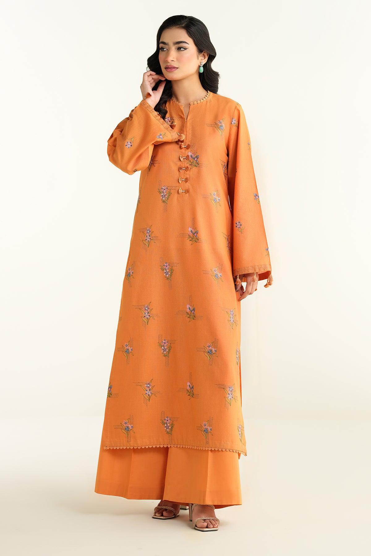 2 Piece - Embroidered Suit - E1609
