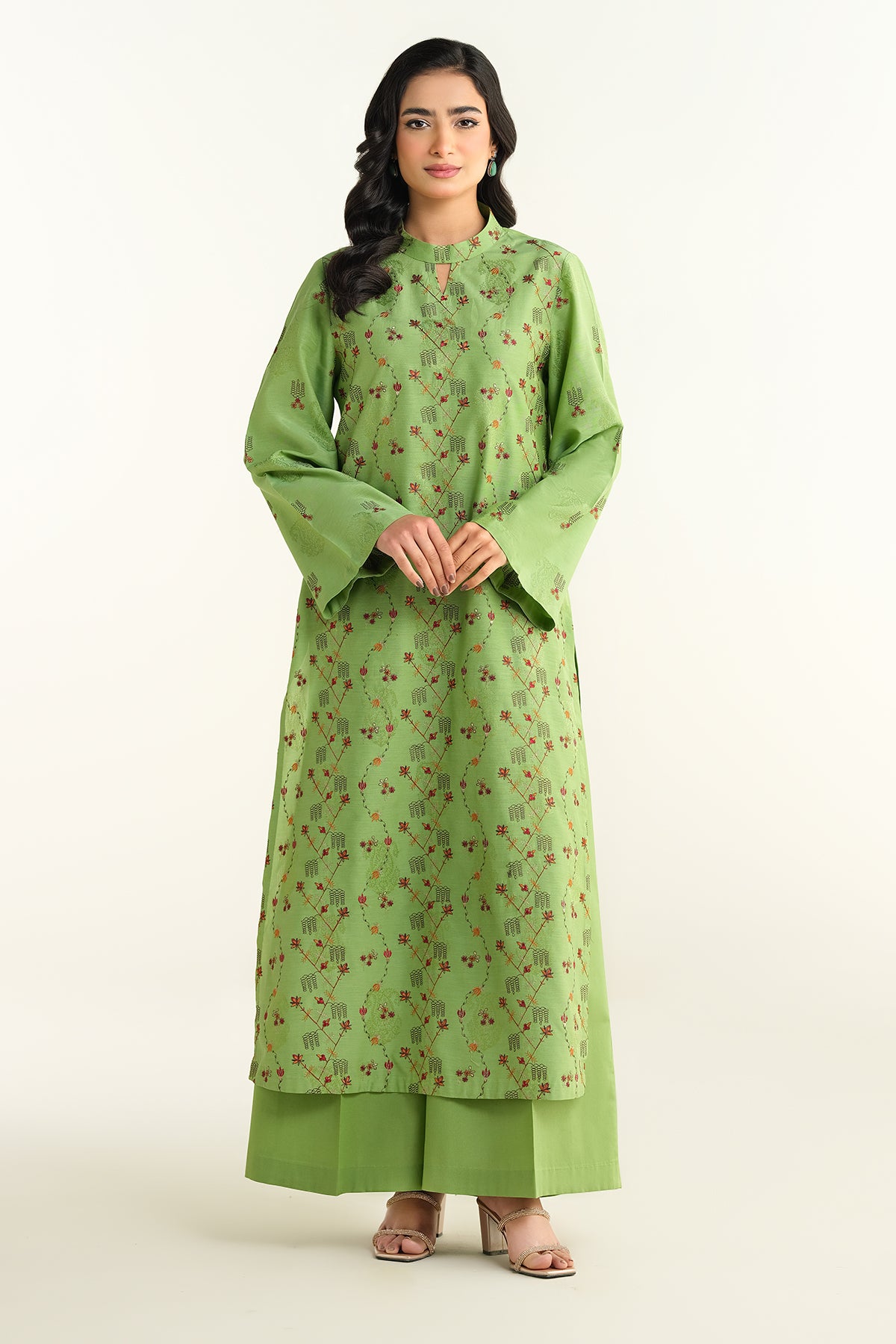 2 Piece - Embroidered Suit - E1611