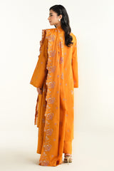 3 Piece -  Embroidered Suit - E1612