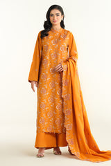 3 Piece -  Embroidered Suit - E1612