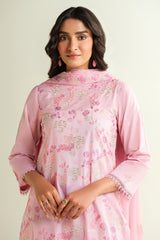 3 Piece -  Embroidered Suit - E1613